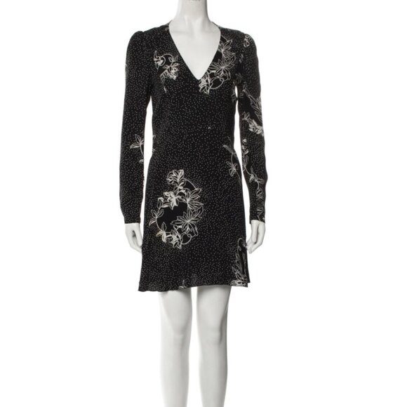 See by Chloé Black Printed Mini Shift Dress – Size 40 (US 8) - Picture 1 of 11